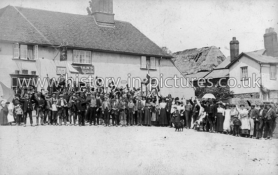 The Rose and Crown Public House, Ashdon, Essex. 1906
